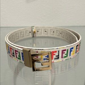 Fendi Multicolor Reversible Belt